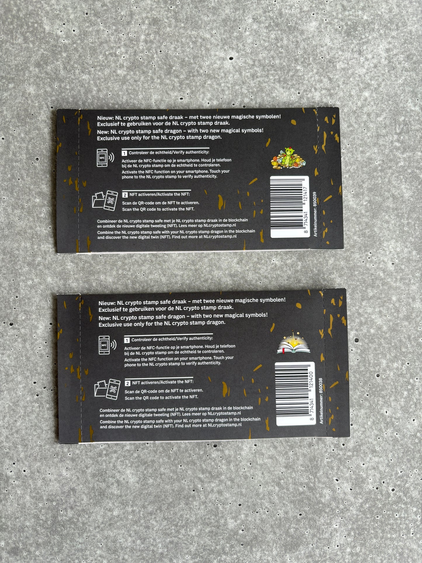NL Crypto Stamp - Safe Dragon: Set of both Editions (sealed)