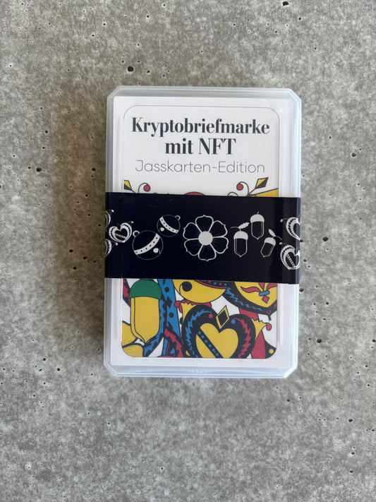 Liechtenstein Crypto Stamp - Jasskarten-Edition (original sealed)