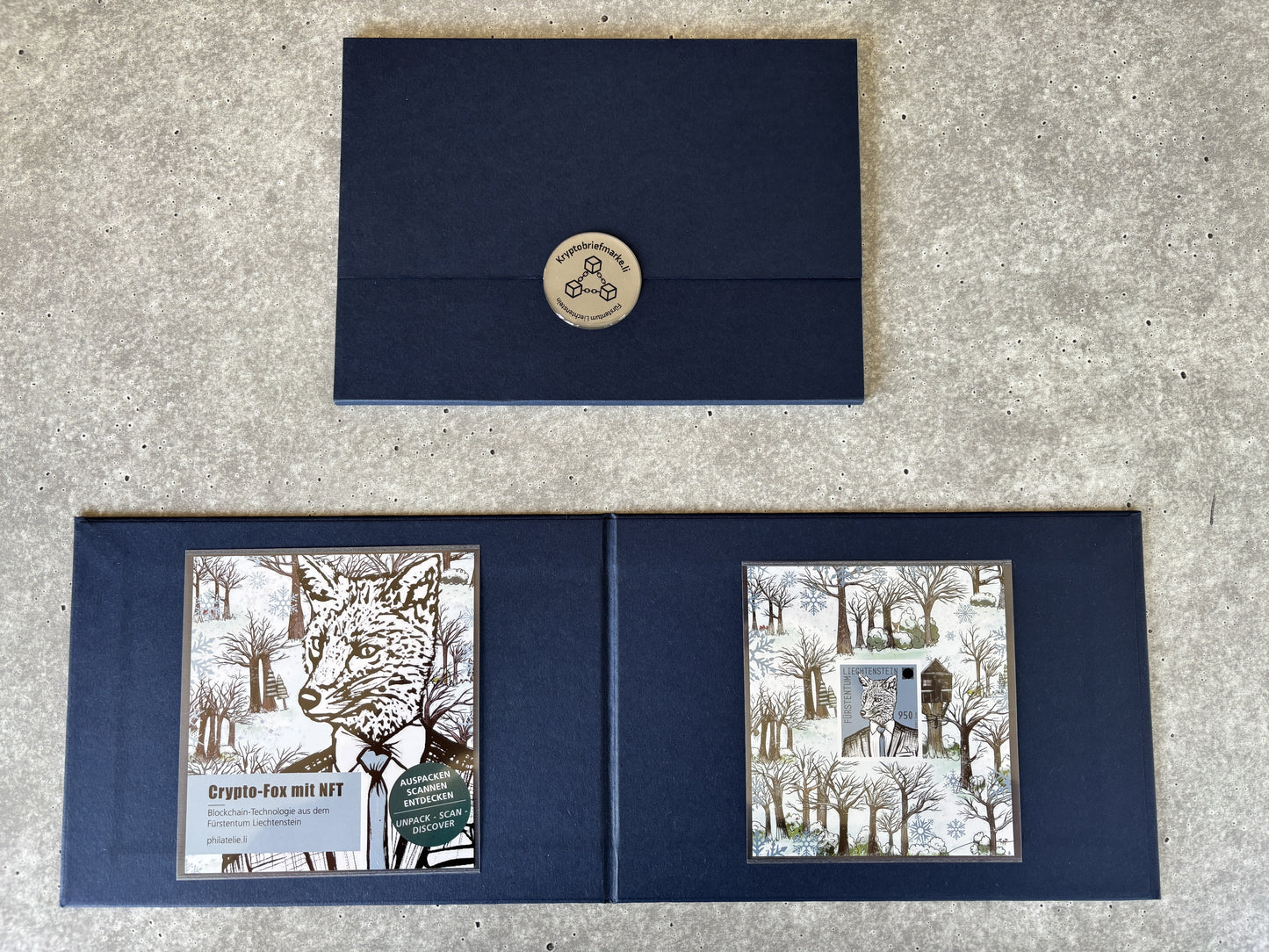 Liechtenstein Crypto Stamp - Crypto Fox Winter-Edition (The Mushrooms)