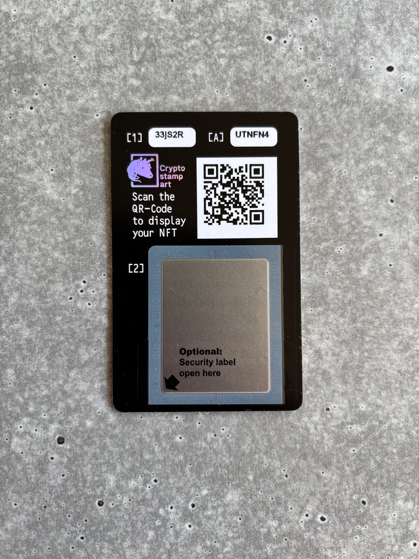 Hackatao Crypto Stamp 2: Llamar and Mozart - FDC Set of all 4 motives (violett)