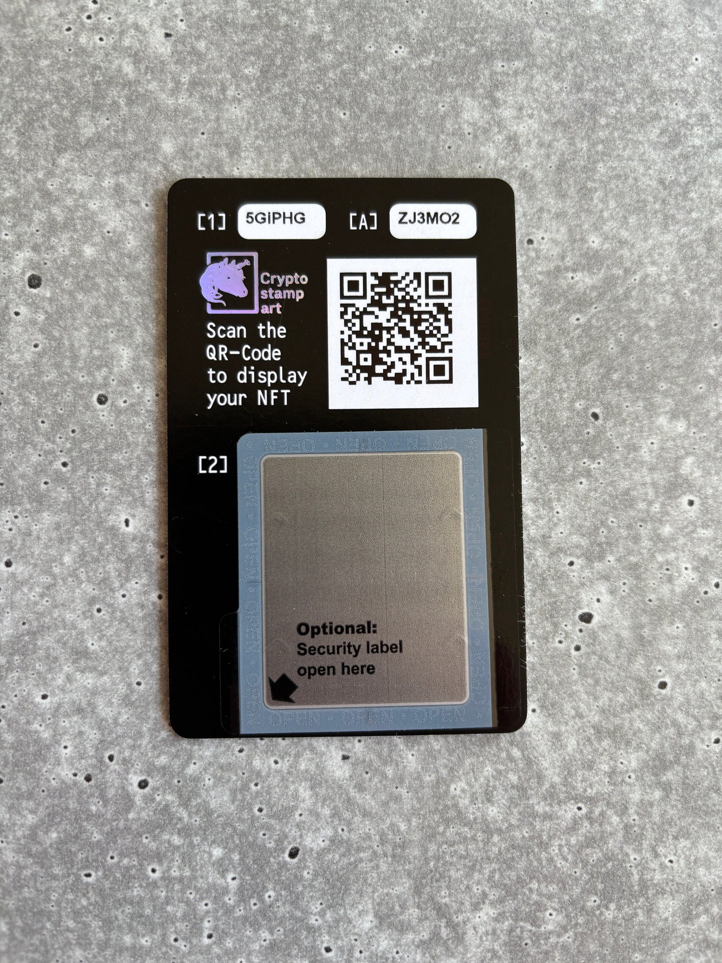 Hackatao Crypto Stamp 2: Llamar and Mozart - FDC Set of all 4 motives (violett)