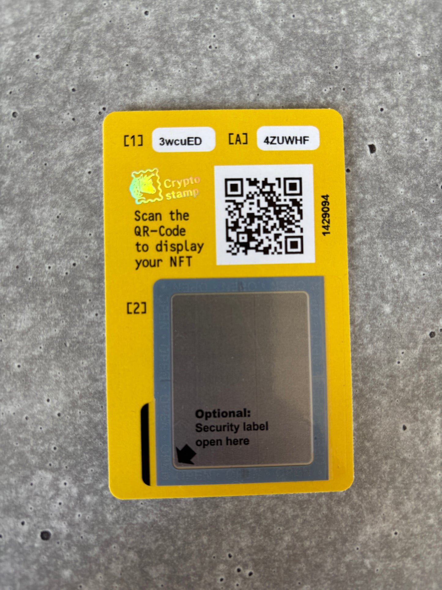 Crypto Stamp Island - Raka, run FDC (blue)