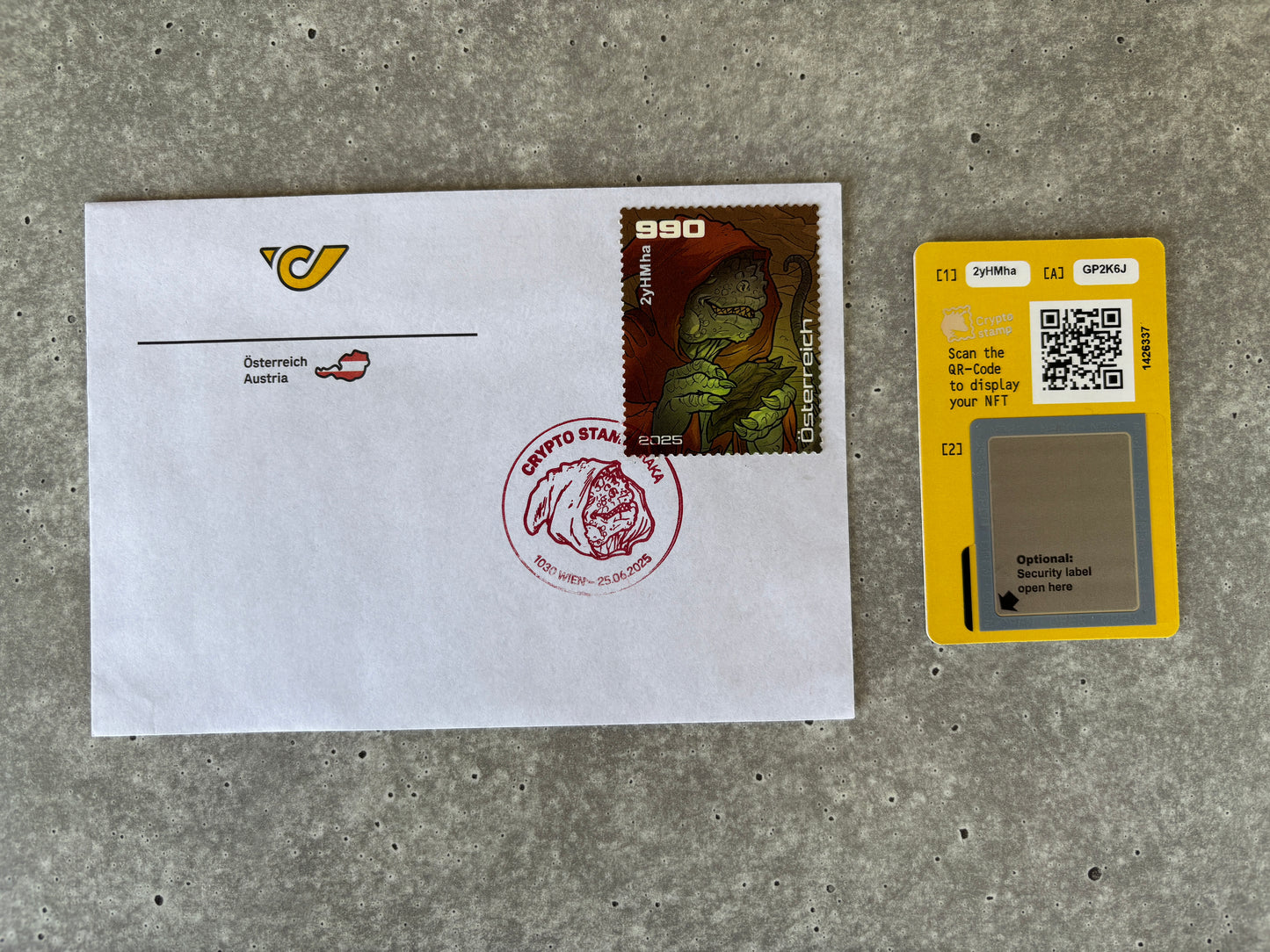 Crypto Stamp Island - Raka FDC (black) (4)