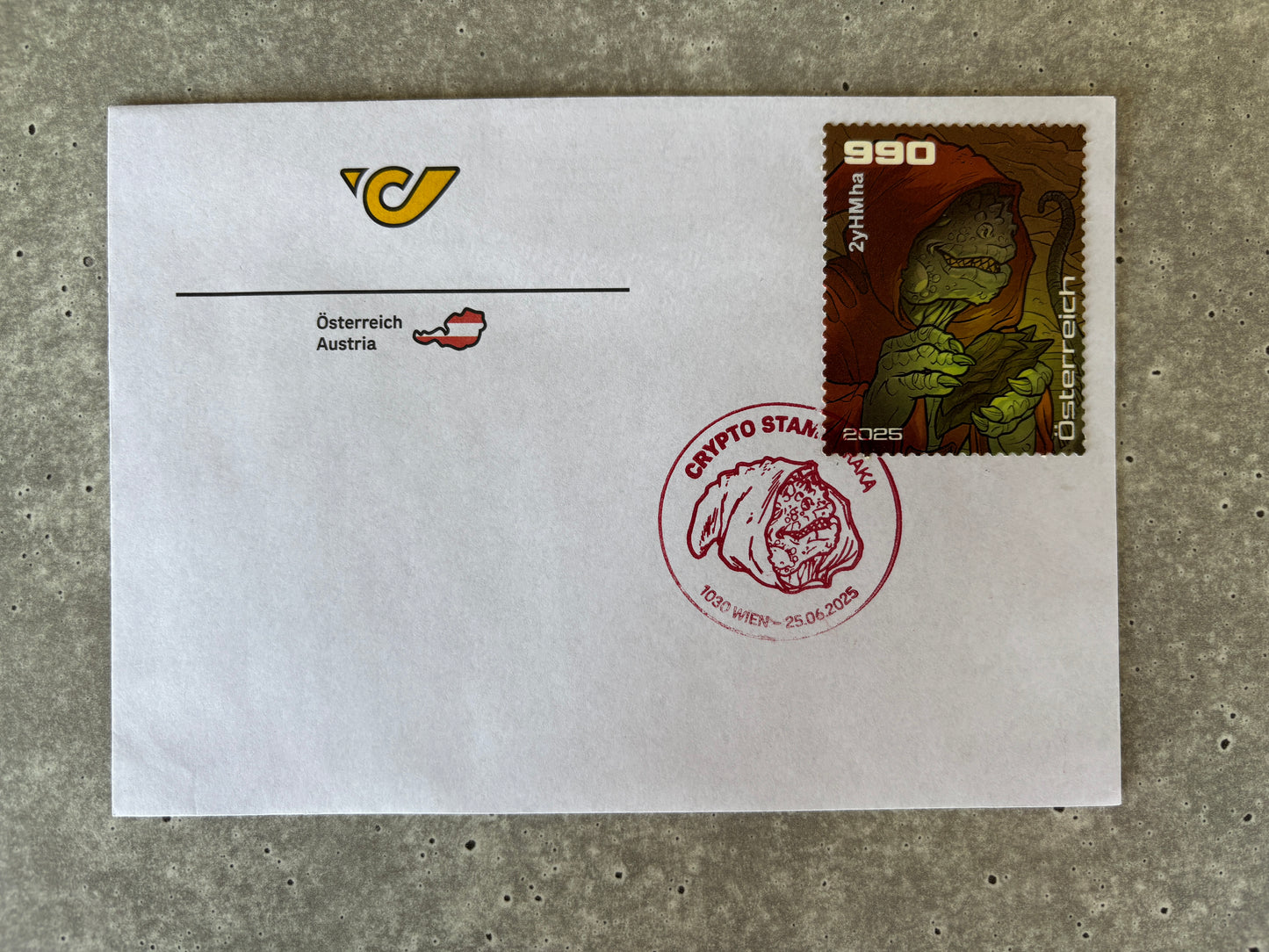 Crypto Stamp Island - Raka FDC (black) (4)