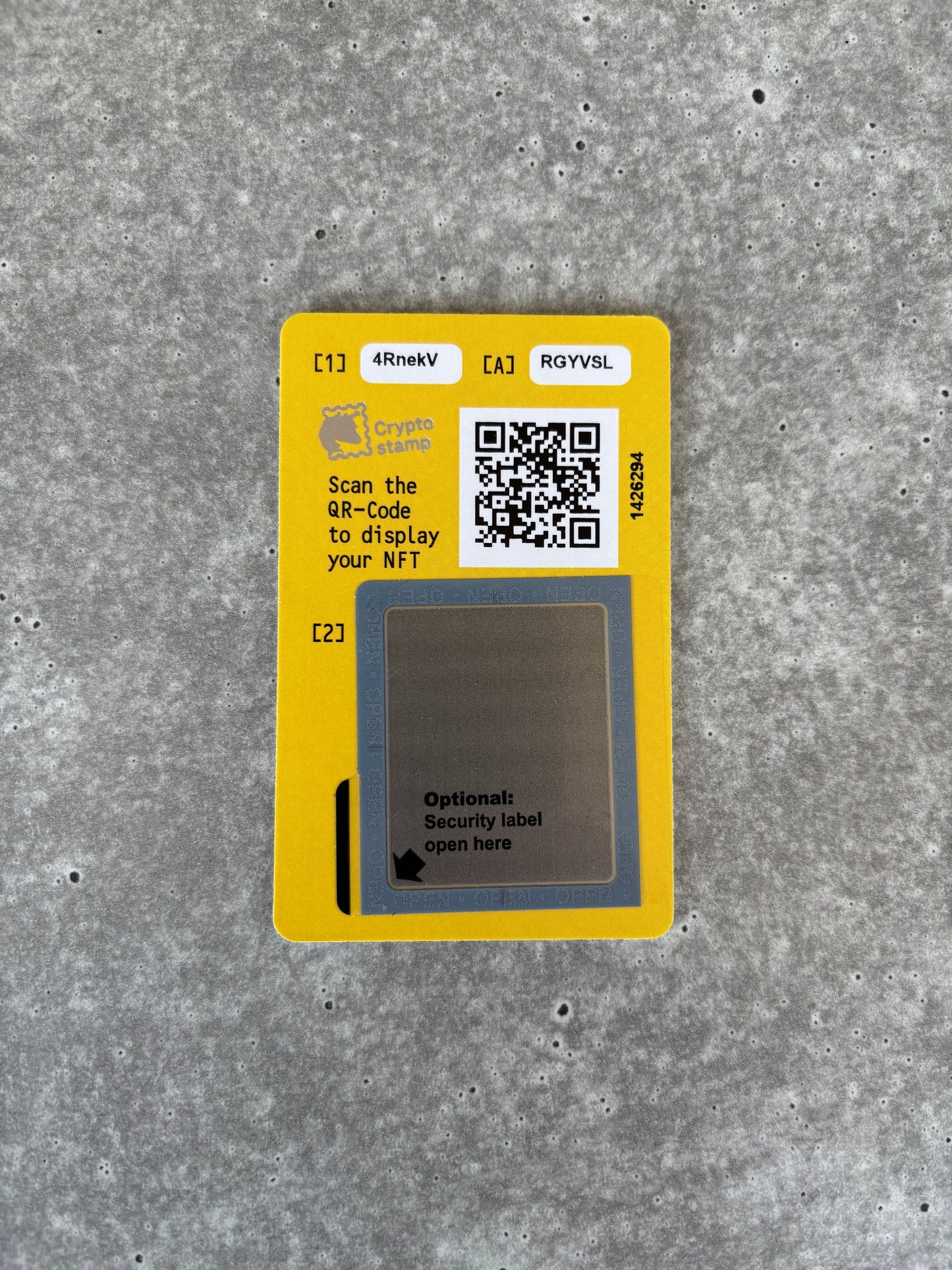 Crypto Stamp Island - Raka FDC (green)