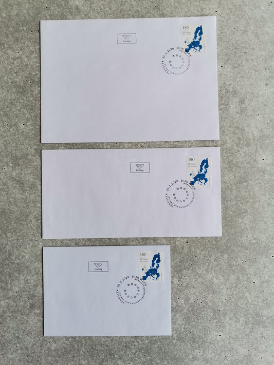 First Day Cover - Brexit stamp (Austria 2020); Set of 3 FDCs