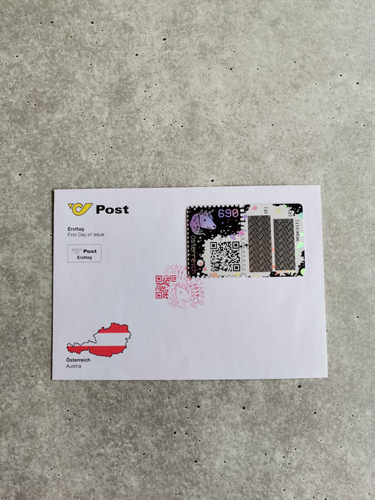 First Day Cover - CS1 (green; laser cancel)