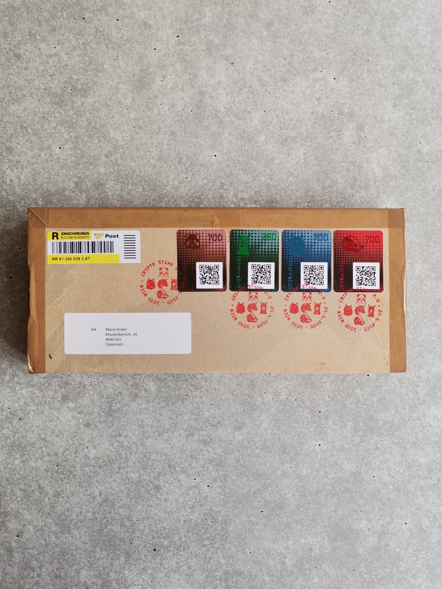 First Day Cover - CS2 Set on parcel (run on first day of issue)