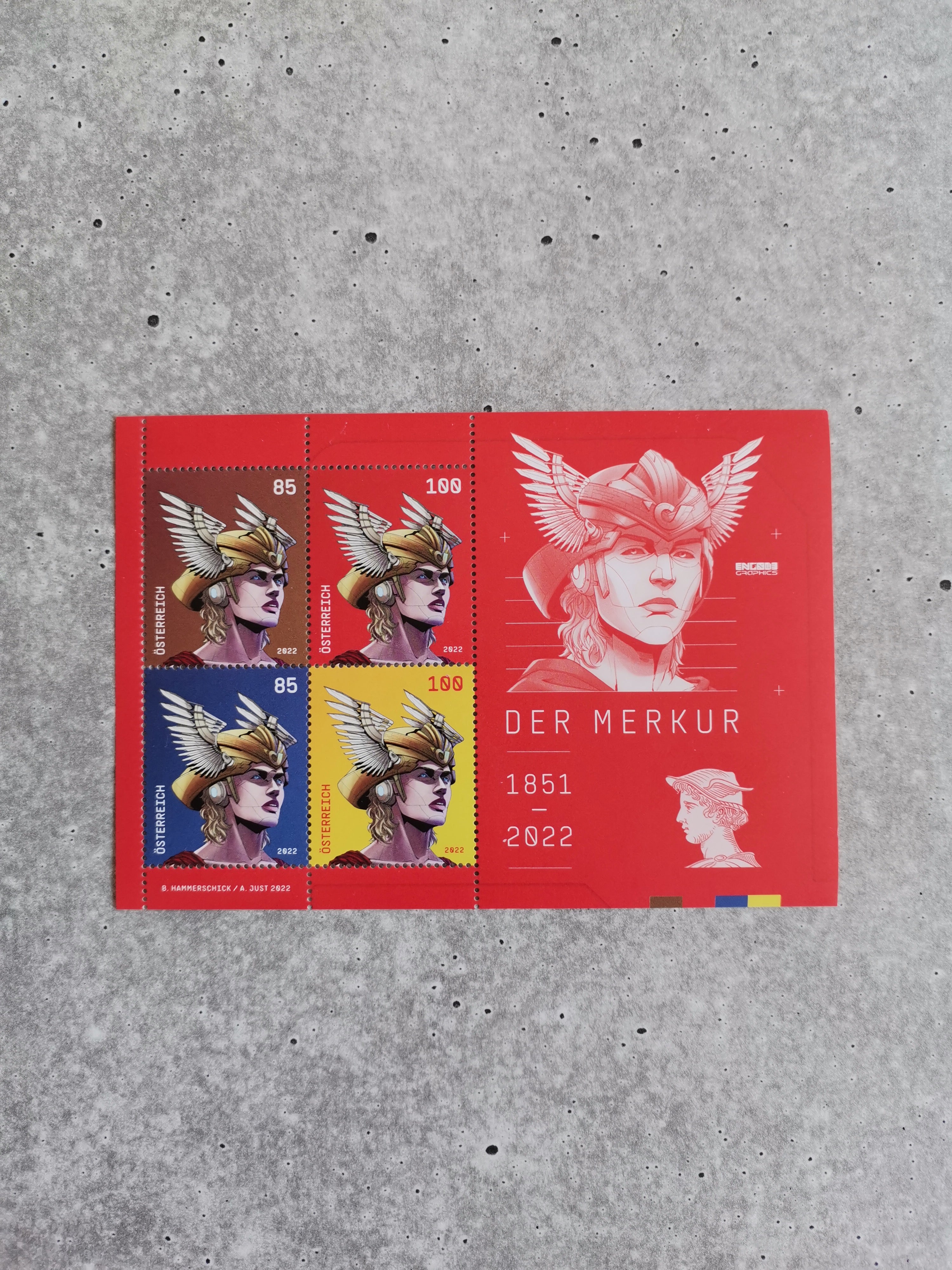 Der Merkur - stamp sheet – MHCT