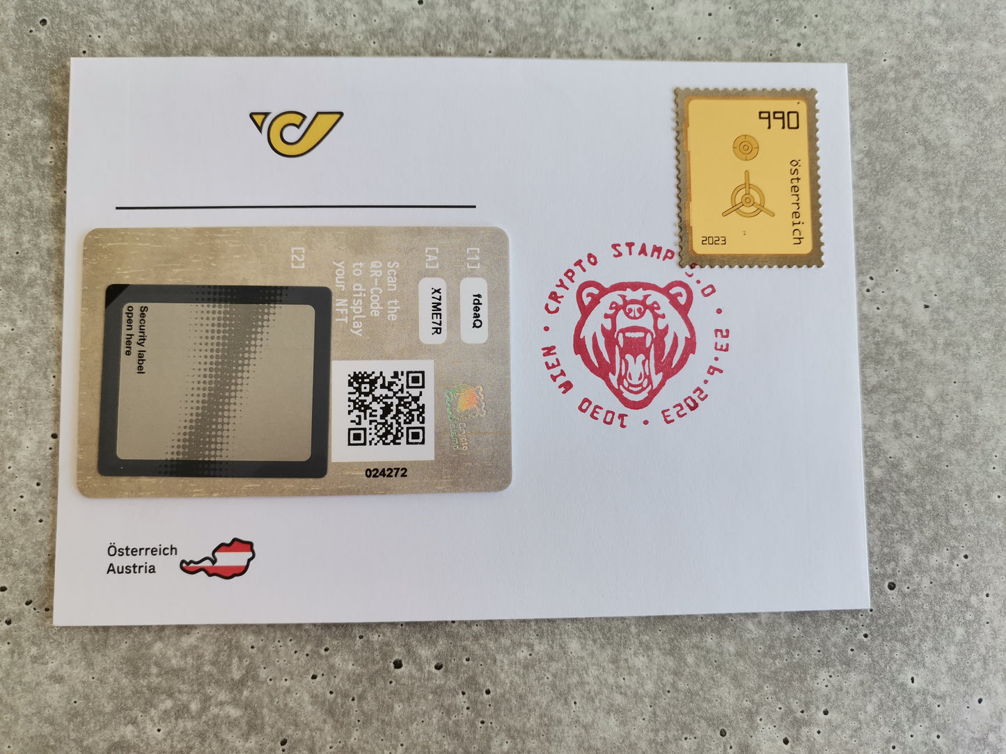 First Day Cover - CS5.0 Bear + Safe