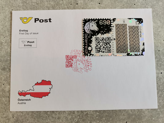 First Day Cover - CS1 (Green, with laser cancel)