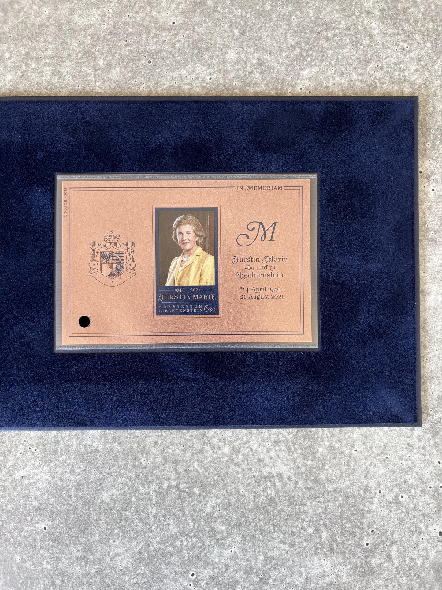 Liechtenstein Crypto Stamp - In memoriam of Princess Fürstin Marie (The Heart)