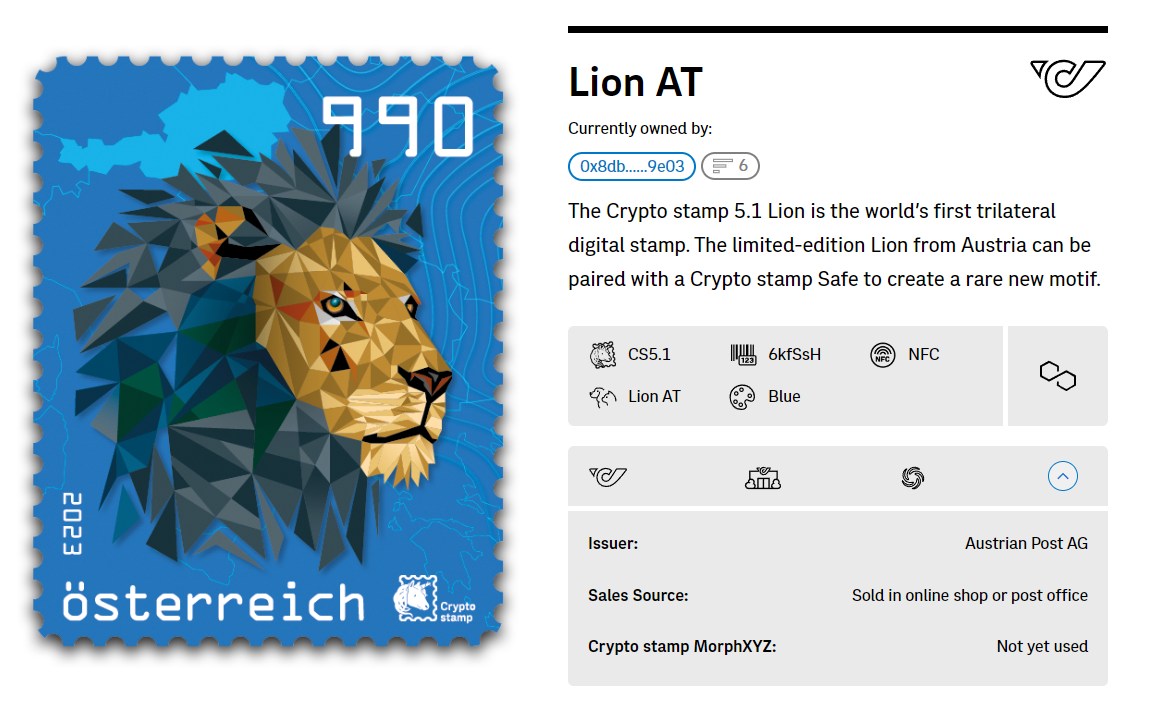 First Day Cover - CS5.1 Lion (blue)