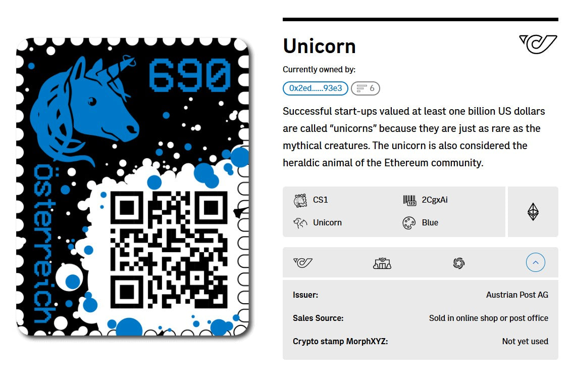 Crypto Stamp - Jahrbuch/Yearbook with blue CS1