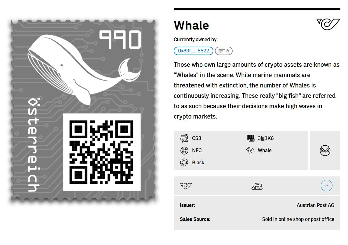 First Day Cover - CS3 Whale (black stamp) (2)