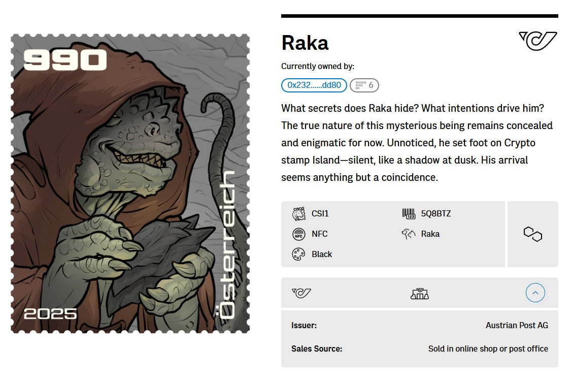 Crypto Stamp Island - Raka FDC (black) (3)