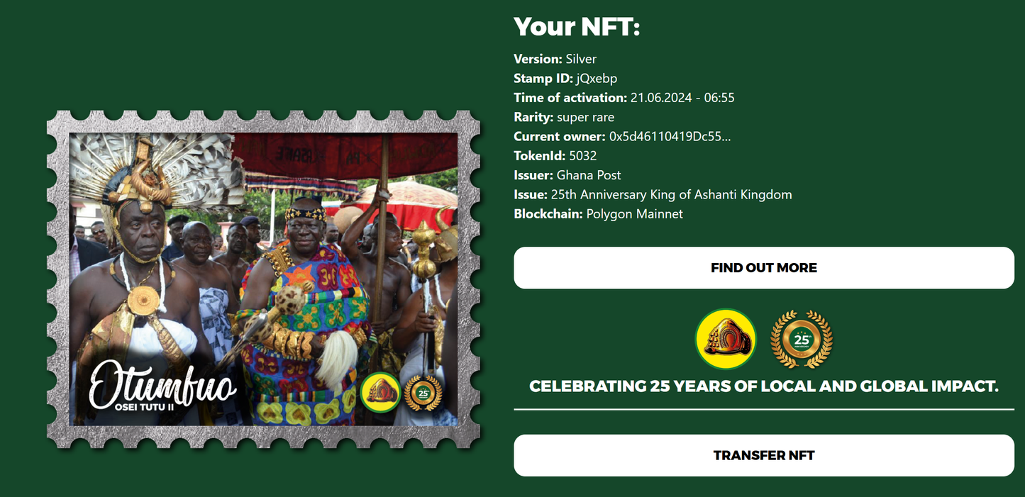 Ghana Crypto Stamp - Version: Silver