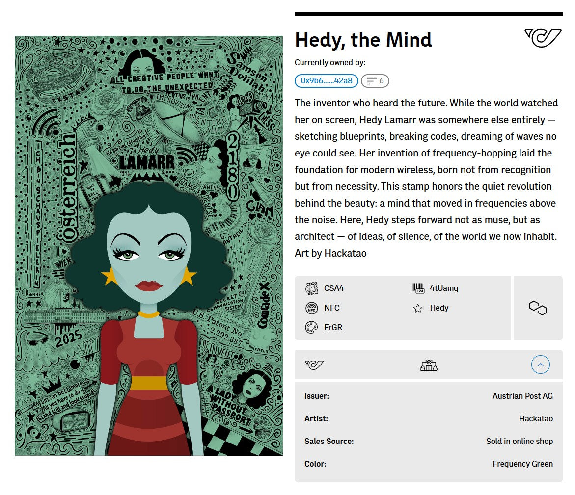 Hackatao Stamp 2: Llamar & Mozart - FDC Set of all motives (green)