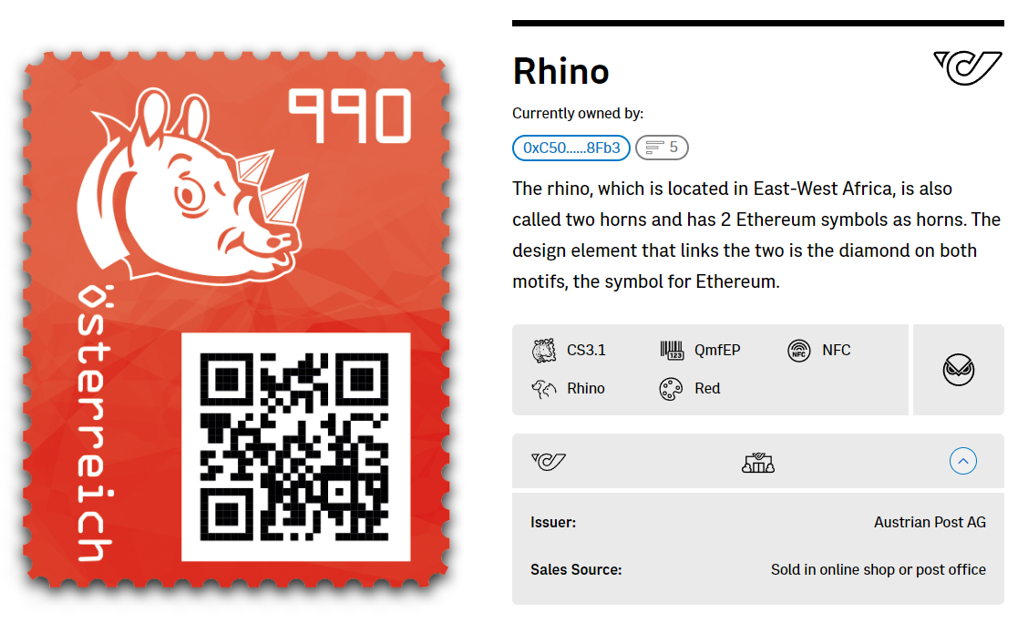 Crypto Stamp - CS 3.1 Rhino (red, 5-digit)