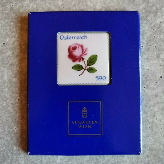 Augarten Porcelain postage stamp - Rose of Vienna